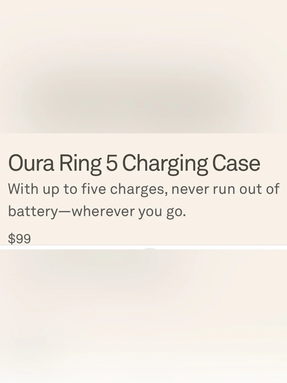 Oura Ring 5 Black Size 9 $399 AND Additional Oura Ring Wireless Charging Case$99